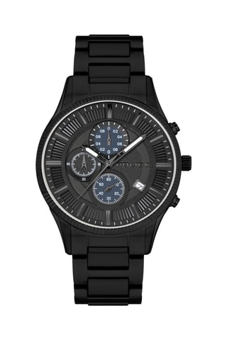 Reloj de cuarzo de acero - Cronógrafo - Negro