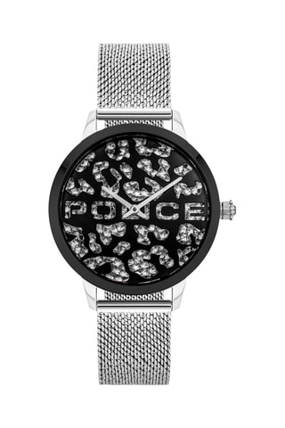 Montre à quartz en acier - Argenté et noir