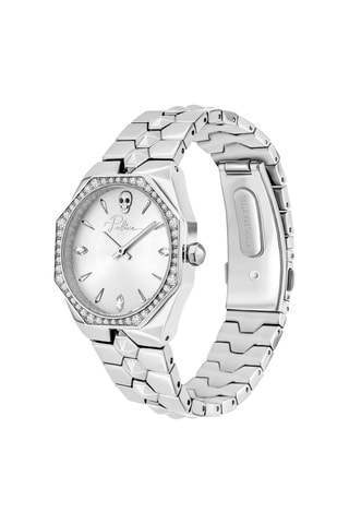 Reloj de cuarzo de acero - Plateado