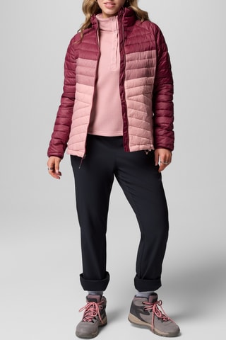 Gewatteerde Jas Powder Pass™ - Rood en Oudroze