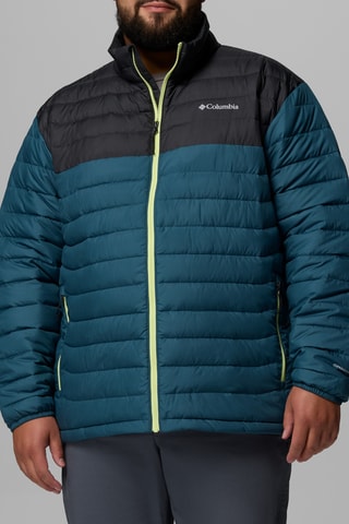 Gewatteerde Jas met Capuchon Powder Lite™ - Pauwblauw en Zwart