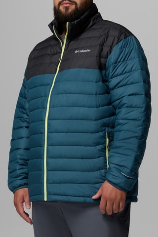 Gewatteerde Jas met Capuchon Powder Lite™ - Pauwblauw en Zwart