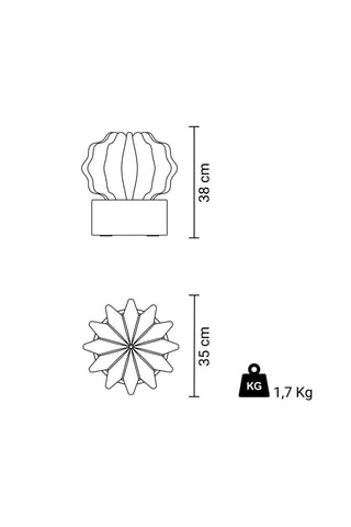 Adorno Cactus Large - Topo - Alessandra Baldereschi