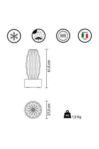 Adorno Cactus Long - Verde - Alessandra Baldereschi