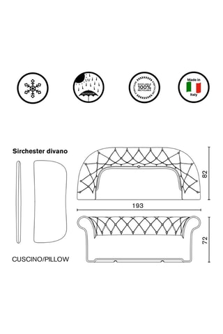 Sofá de diseño Sirchester - Beige