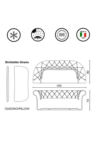Sofá de diseño Sirchester - Caqui