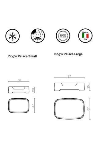 Cama para perro Cucce - 67 x 20 x 47 cm - Gerd Couckhuyt