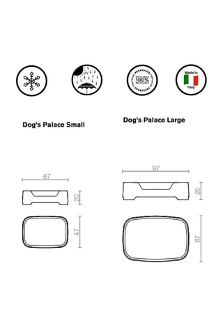 Cama para perro Cucce - 67 x 20 x 47 cm - Gerd Couckhuyt