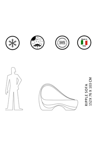 Sofá de jardín Ripple - Verde - 2 plazas