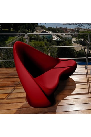 Sofá de jardín Ripple - Rojo teja - 2 plazas