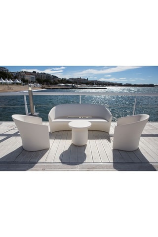 Sofá de jardín Pinebeach - Blanco - 3 plazas