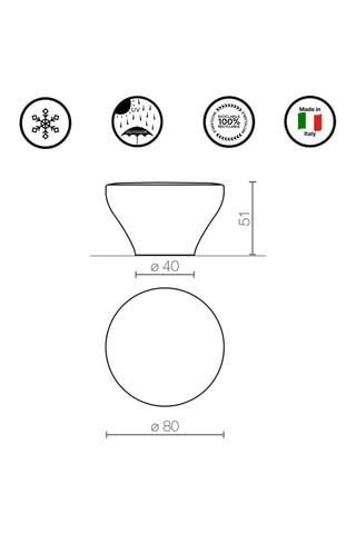 Table basse de jardin Drum - 80 x 50 x 80 cm