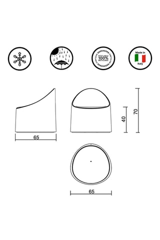 Sillón de jardín Bay - Blanco