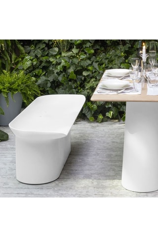 Banc de jardin Luba - Blanc