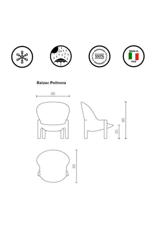 Fauteuil de jardin Balzac - Ecru