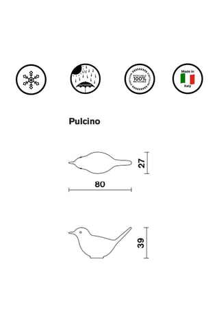 Adorno/asiento Pulcino - Azul ­- Eero Aarnio