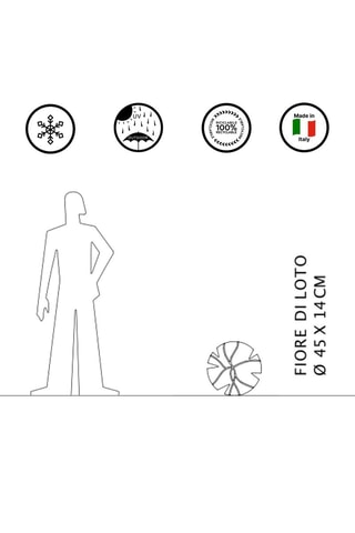 Lampe flottante d’extérieur LED Fiore Di Loto - Blanc - Marta Sansoni