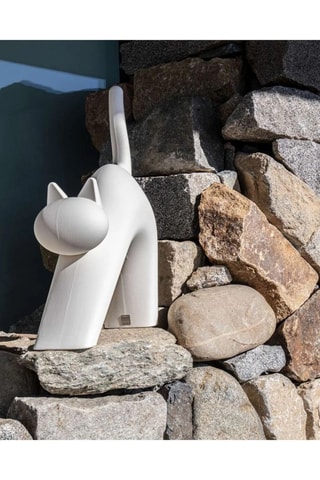 Estatuilla de jardín Gatt-one - 34 x 14 x 50 cm - Blanco