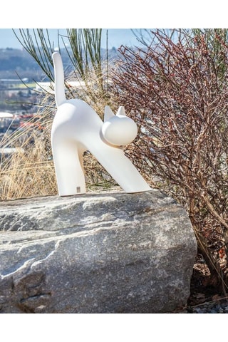 Estatuilla de jardín Gatt-one - 34 x 14 x 50 cm - Blanco
