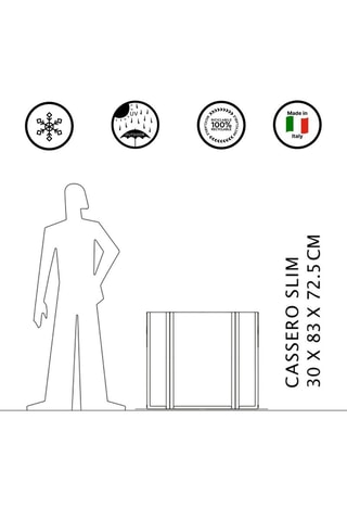 Vase Cassero - 72,5 cm - Blanc