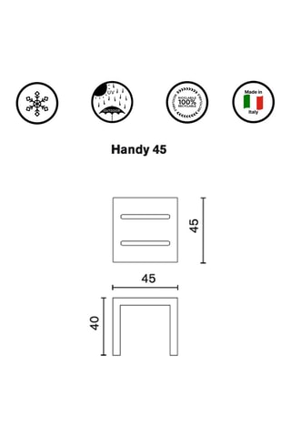 Table basse Handy - 45 x 40 x 45 cm - Luisa Bocchietto