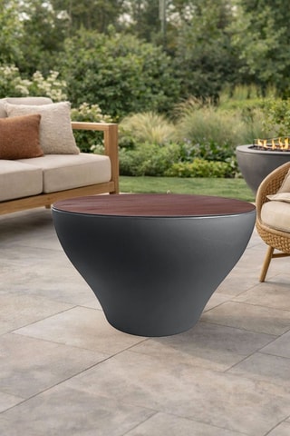 Table basse en bois d’Okoumé Drum - 80 x 51 x 80 cm