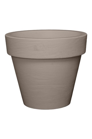 Vase Bordato Liscio - 40 cm - Taupe