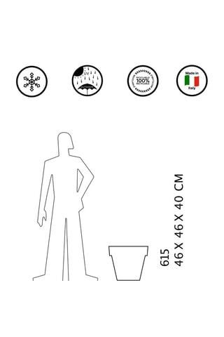 Vase Bordato Liscio - 40 cm - Taupe