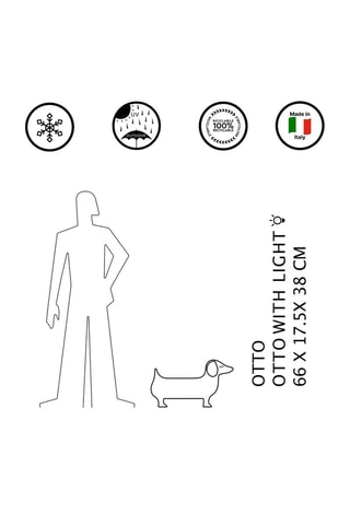 Lampe teckel LED Otto - Blanc - Alessandra Baldereschi