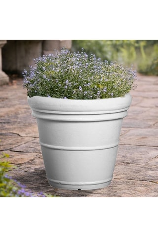 Pot de fleurs Neoclassic Doppio Bordo - 40 cm - Gris