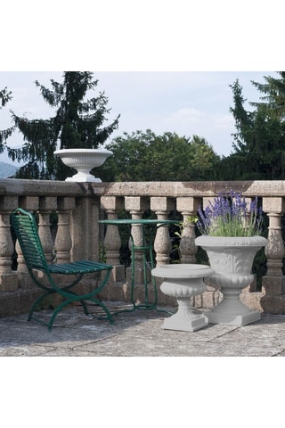 Pot de fleurs Calice Decorato - 38 cm - Blanc