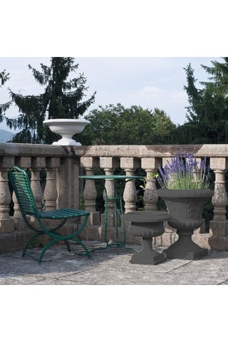 Pot de fleurs Calice Decorato - 38 cm - Anthracite