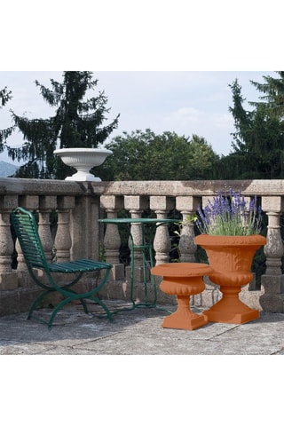 Pot de fleurs Calice Decorato - 38 cm - Rouge brique