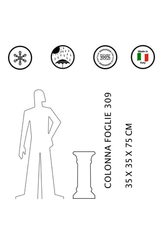 Columna Foglie - 75 cm - Blanco