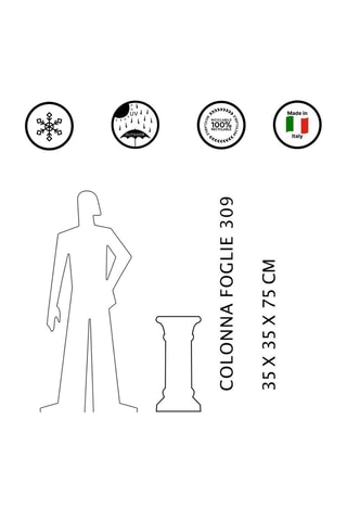 Columna Foglie - 75 cm - Gris