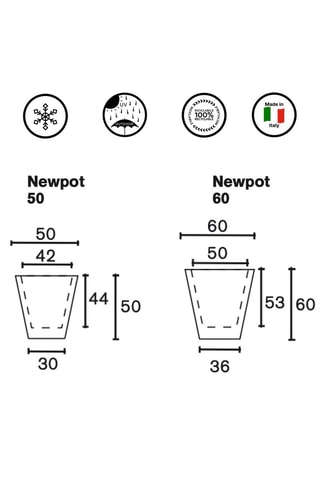 Vase Newpot - 50 cm - Vert d’eau - Paolo Rizzatto