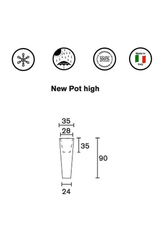 Vase Newpot - 35 cm - Vert sauge - Paolo Rizzatto