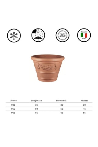 Pot de fleurs Festonato - 55 cm - Blanc