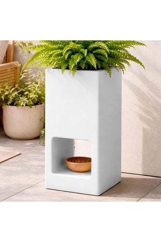 Jardinière Lluna Plena - 40 × 40 × 66 cm - Blanc - Joan Gaspar