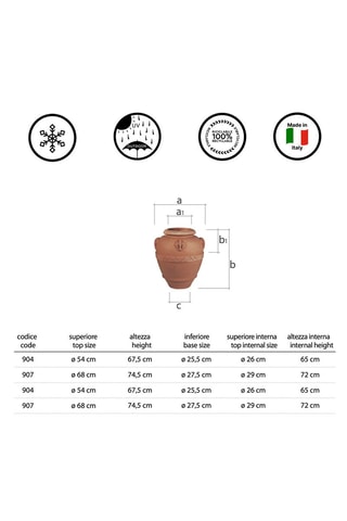 Pot de fleurs Orcio - 68 cm - Blanc