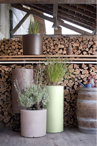 Vase Tubini - 46 x 46 x 90 cm - Vert d'eau