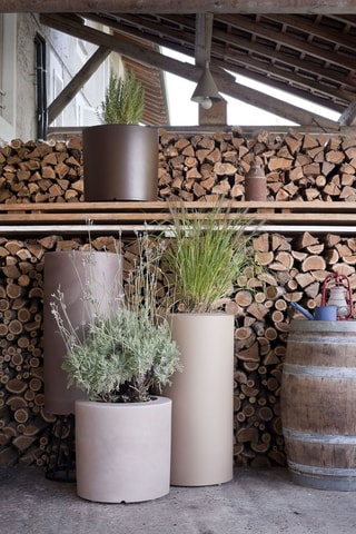 Vase Tubini - 46 x 46 x 90 cm - Beige