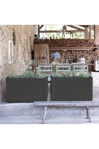 Pot de fleurs Fence - 60 cm - Anthracite - Raffaella Mangiarotti