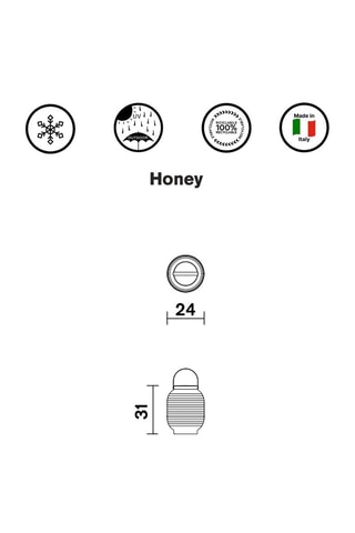 Lampe LED Honey - Blanc - Mangiarotti/Ravina