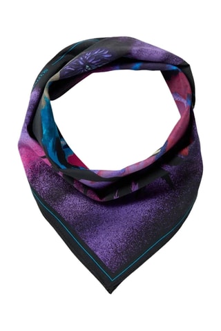 Lenço quadrado - Violeta e preto