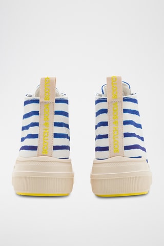 Sapatilhas subidas com plataforma - Azul-cobalto