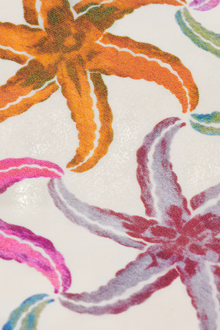 Parte de cima do biquíni reversível - Branco e laranja