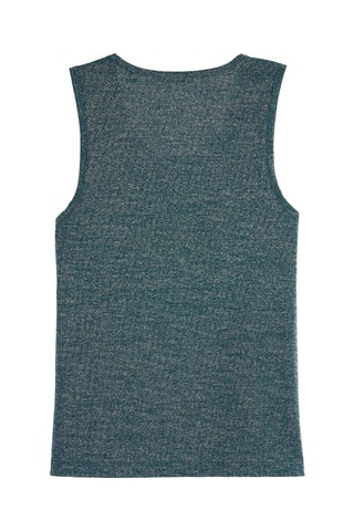 Camisola de alças - Verde-mesclado