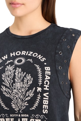 Camisola de alças - Preto