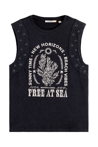 Camisola de alças - Preto